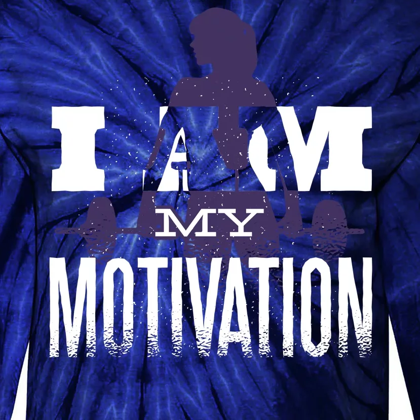 I Am My Motivation Gym Exercise Workout Tie-Dye Long Sleeve Shirt