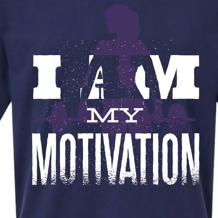 I Am My Motivation Gym Exercise Workout Sueded Cloud Jersey T-Shirt