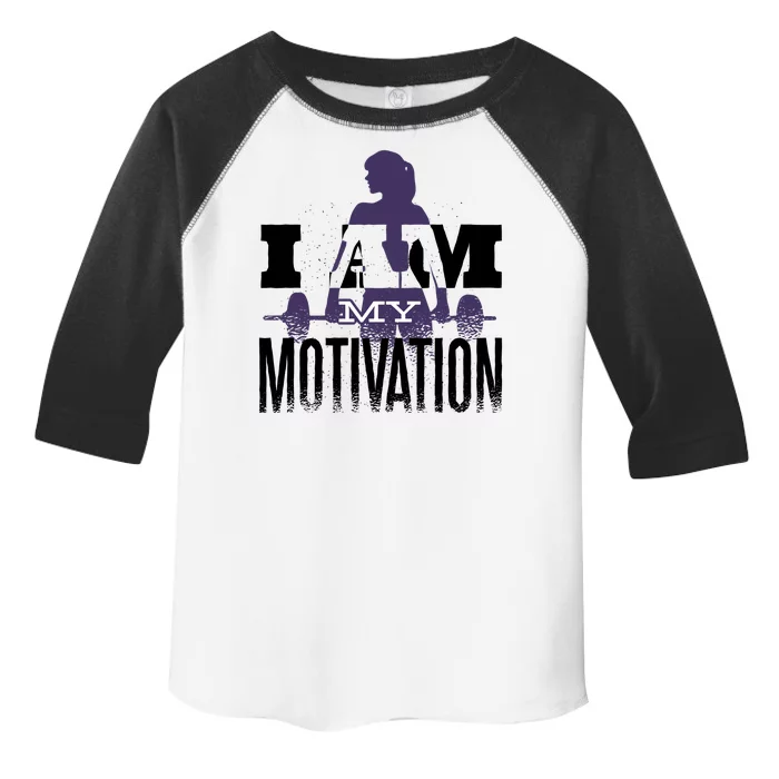 I Am My Motivation Gym Exercise Workout Toddler Fine Jersey T-Shirt