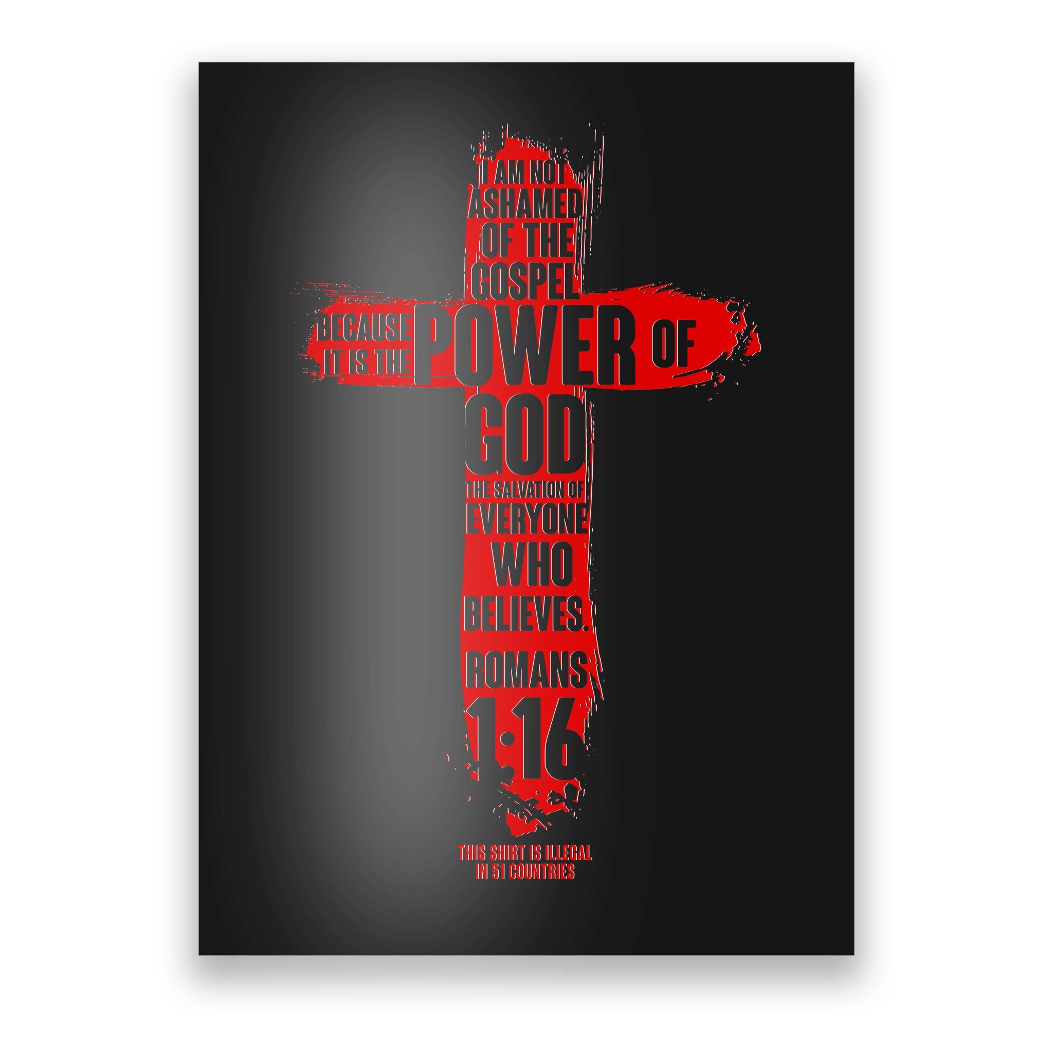 I Am Not Ashamed of the Gospel The Power of God Romans 1:16 Poster