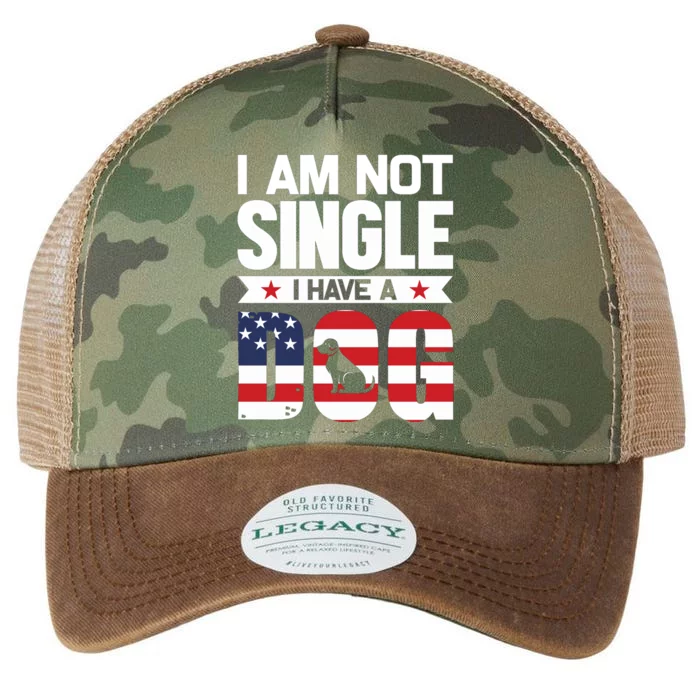 I Am Not Single I Have A Dog Legacy Tie Dye Trucker Hat