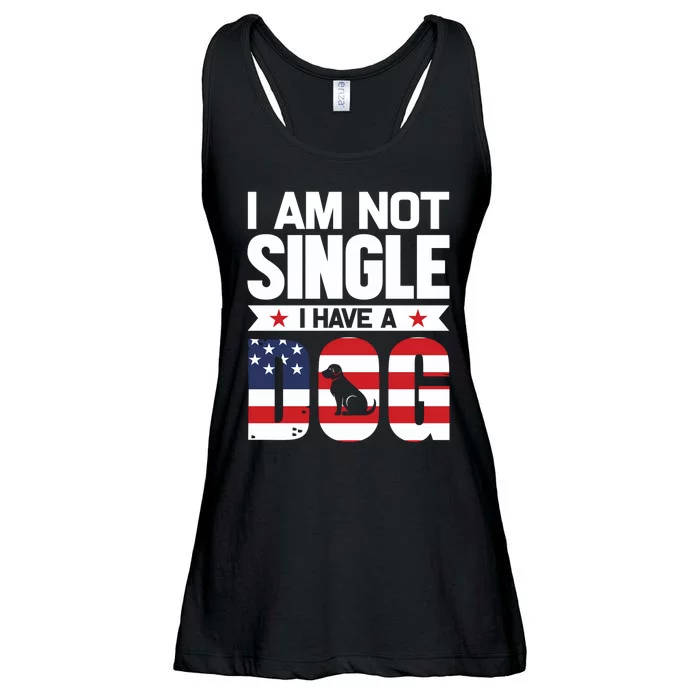 I Am Not Single I Have A Dog Ladies Essential Flowy Tank