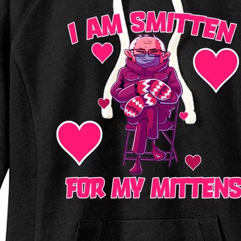 I Am Smitten For My Mittens Bernie Sanders Women's Fleece Hoodie