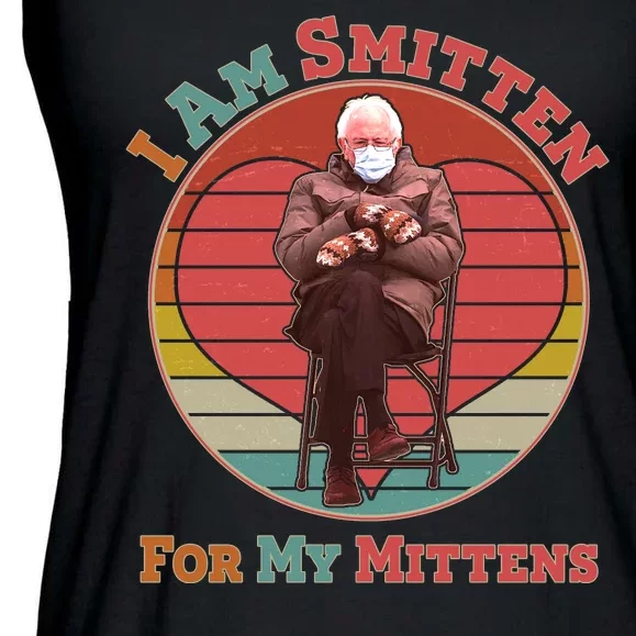 I Am Smitten For My Mittens Funny Bernie Sanders Meme Ladies Essential Flowy Tank