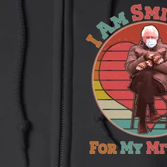 I Am Smitten For My Mittens Funny Bernie Sanders Meme Full Zip Hoodie