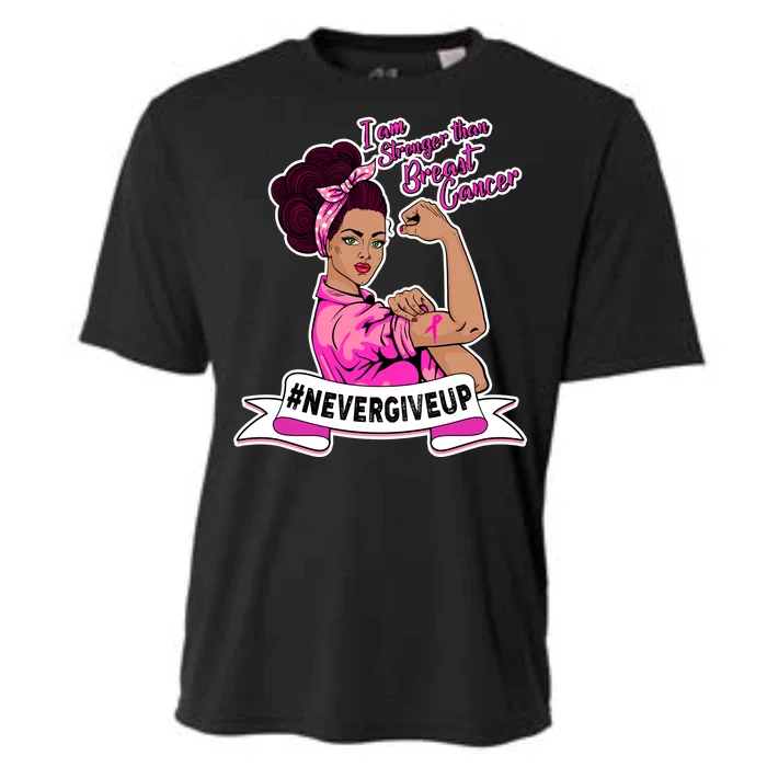 I Am Stronger than Breast Cancer NeverGiveUp Cooling Performance Crew T-Shirt