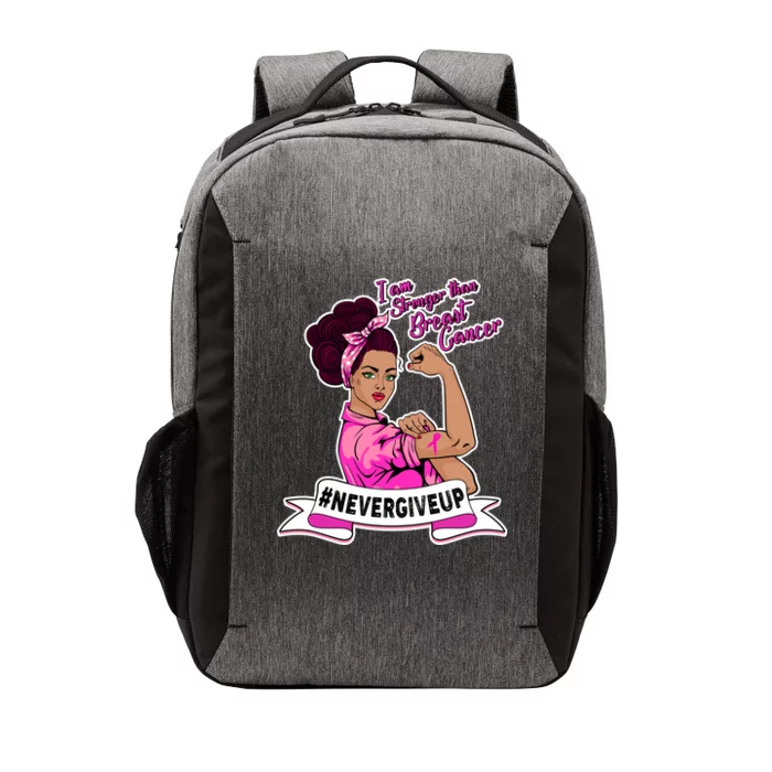 I Am Stronger than Breast Cancer NeverGiveUp Vector Backpack