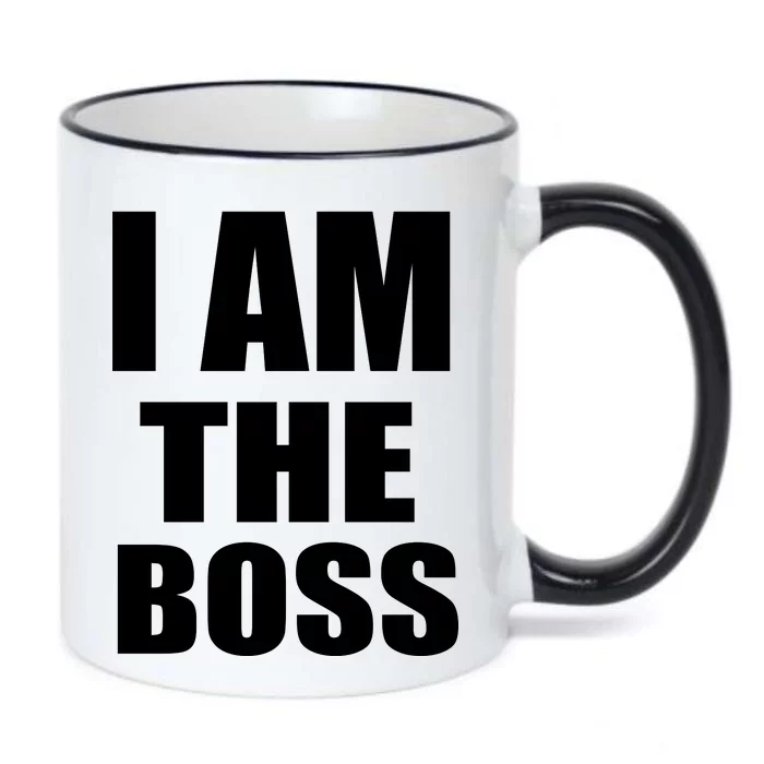 I Am The Boss Black Color Changing Mug