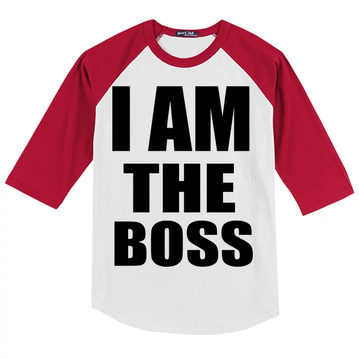 I Am The Boss Kids Colorblock Raglan Jersey