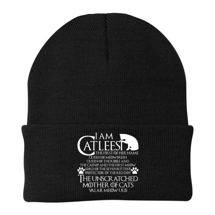 I Am The Catleesi Mother Of Cats Knit Cap Winter Beanie