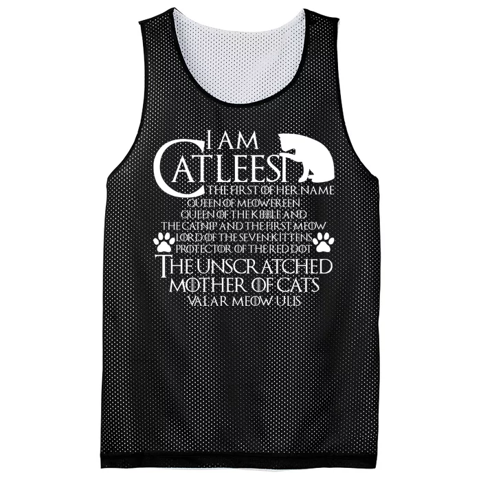 I Am The Catleesi Mother Of Cats Mesh Reversible Basketball Jersey Tank