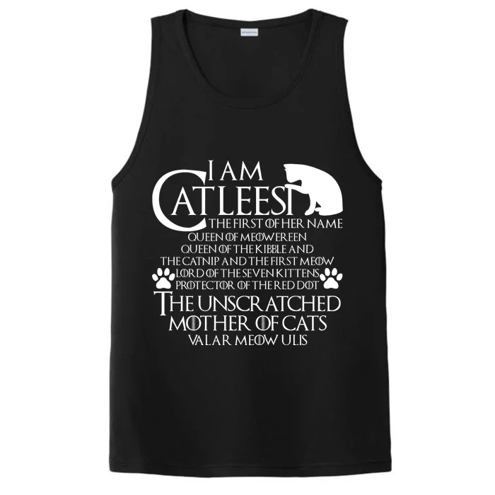 I Am The Catleesi Mother Of Cats Performance Tank