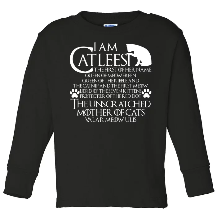 I Am The Catleesi Mother Of Cats Toddler Long Sleeve Shirt