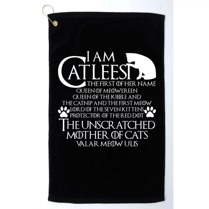 I Am The Catleesi Mother Of Cats Platinum Collection Golf Towel