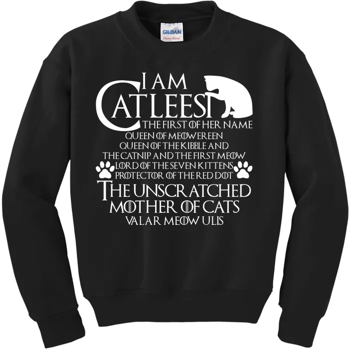 I Am The Catleesi Mother Of Cats Kids Sweatshirt