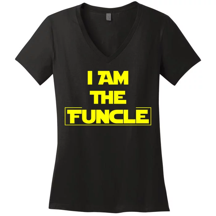 I Am The Funcle Fun Uncle Women's V-Neck T-Shirt