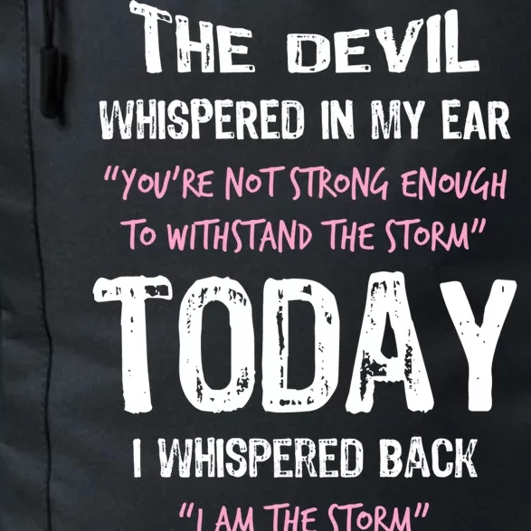 I Am The Storm Breast Cancer Quote Daily Commute Backpack