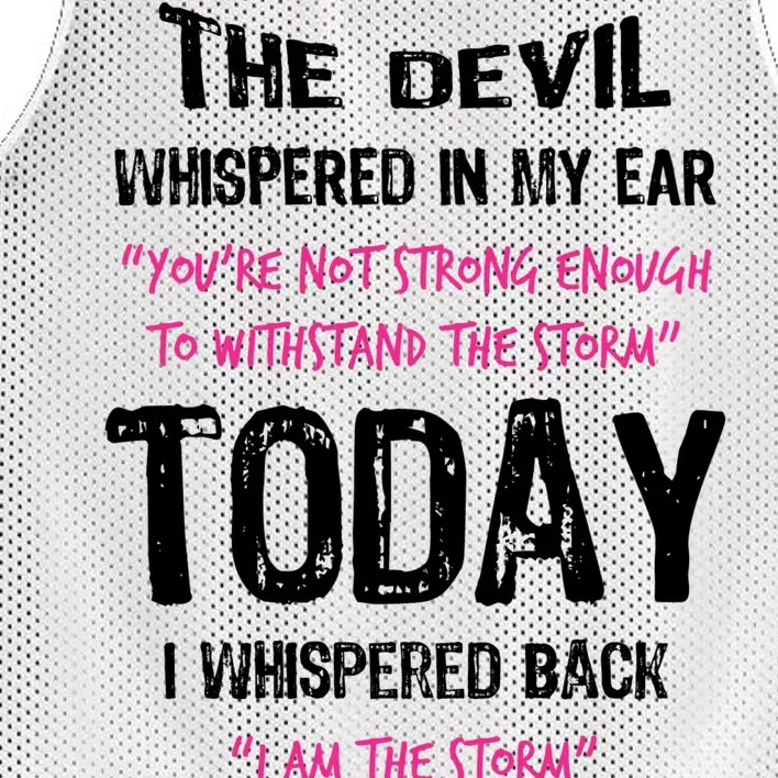 I Am The Storm Breast Cancer Quote Mesh Reversible Basketball Jersey Tank