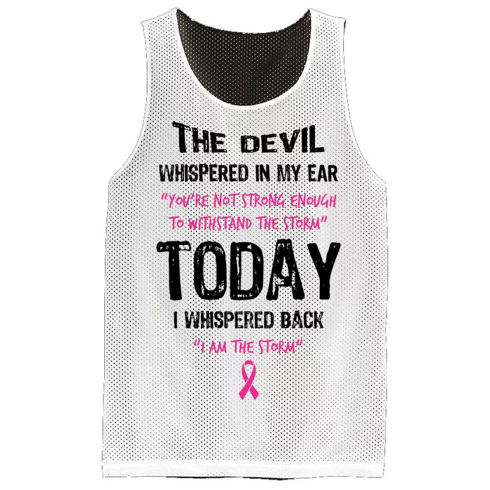 I Am The Storm Breast Cancer Quote Mesh Reversible Basketball Jersey Tank