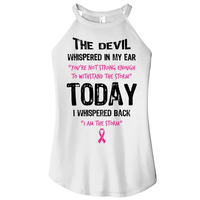 I Am The Storm Breast Cancer Quote Women’s Perfect Tri Rocker Tank