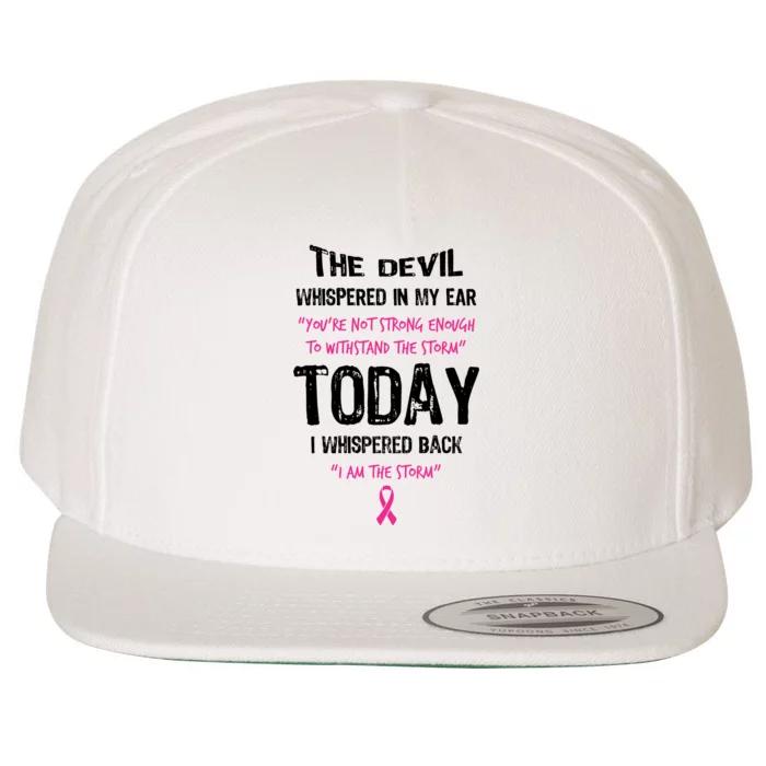 I Am The Storm Breast Cancer Quote Wool Snapback Cap