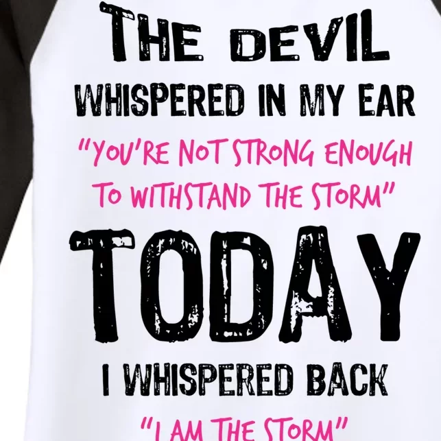 I Am The Storm Breast Cancer Quote Women's Tri-Blend 3/4-Sleeve Raglan Shirt