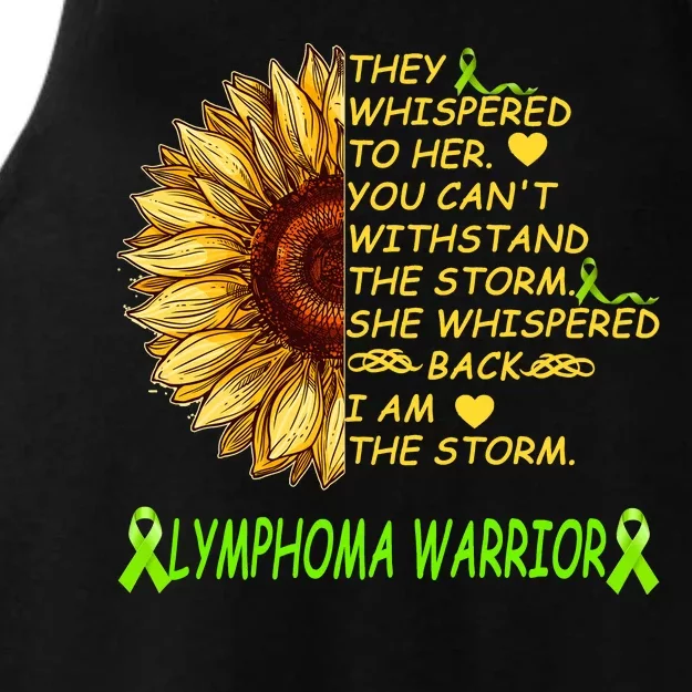 I Am The Storm Lymphoma Warrior Ladies Tri-Blend Wicking Tank