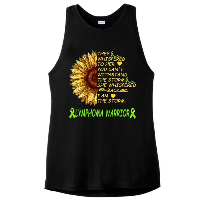 I Am The Storm Lymphoma Warrior Ladies Tri-Blend Wicking Tank