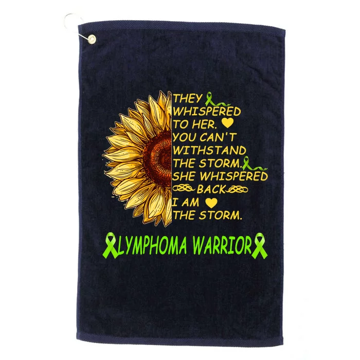 I Am The Storm Lymphoma Warrior Platinum Collection Golf Towel