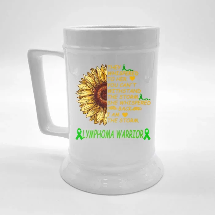 I Am The Storm Lymphoma Warrior Front & Back Beer Stein