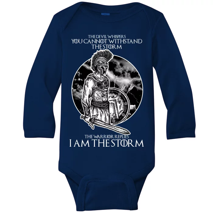 I Am The Storm Warrior Baby Long Sleeve Bodysuit