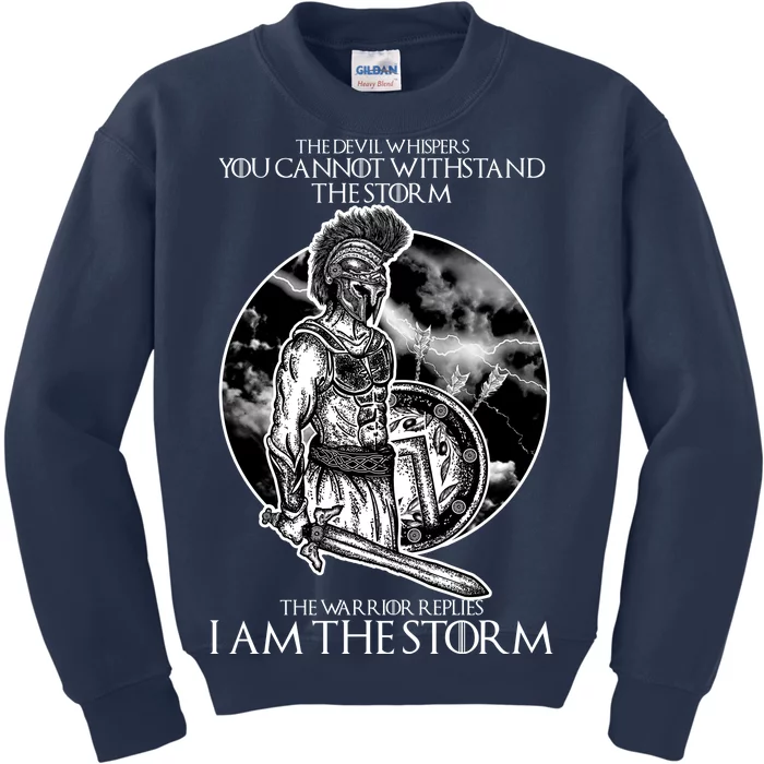 I Am The Storm Warrior Kids Sweatshirt