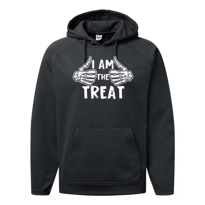 I Am The Treat Funny Halloween Performance Fleece Hoodie