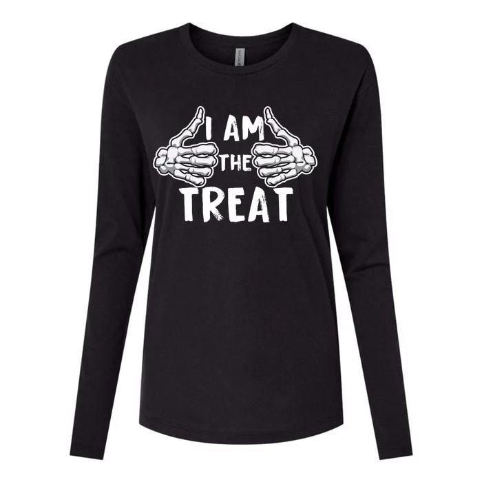 I Am The Treat Funny Halloween Womens Cotton Relaxed Long Sleeve T-Shirt