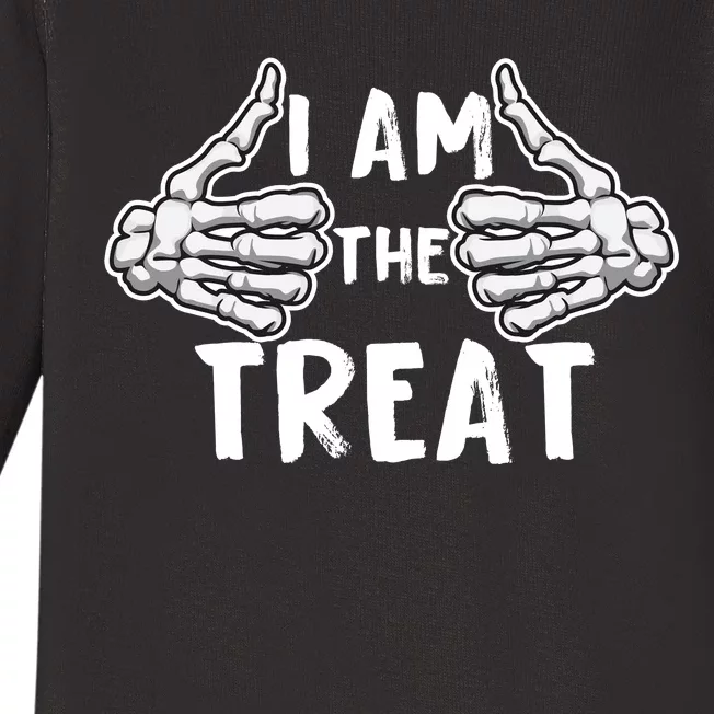 I Am The Treat Funny Halloween Baby Long Sleeve Bodysuit