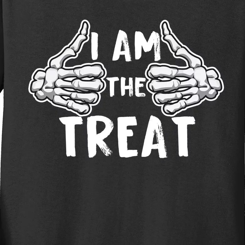 I Am The Treat Funny Halloween Kids Long Sleeve Shirt