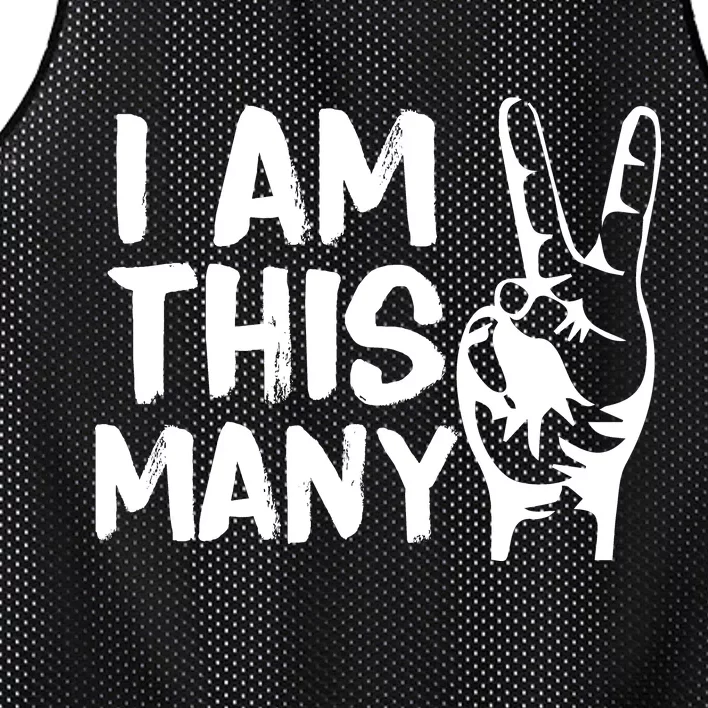 I AM This Many 2 Years Old Mesh Reversible Basketball Jersey Tank