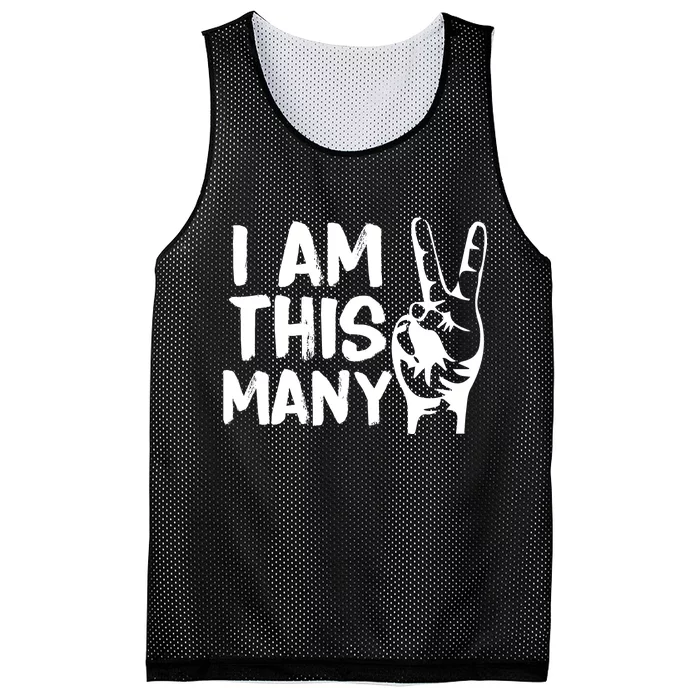 I AM This Many 2 Years Old Mesh Reversible Basketball Jersey Tank