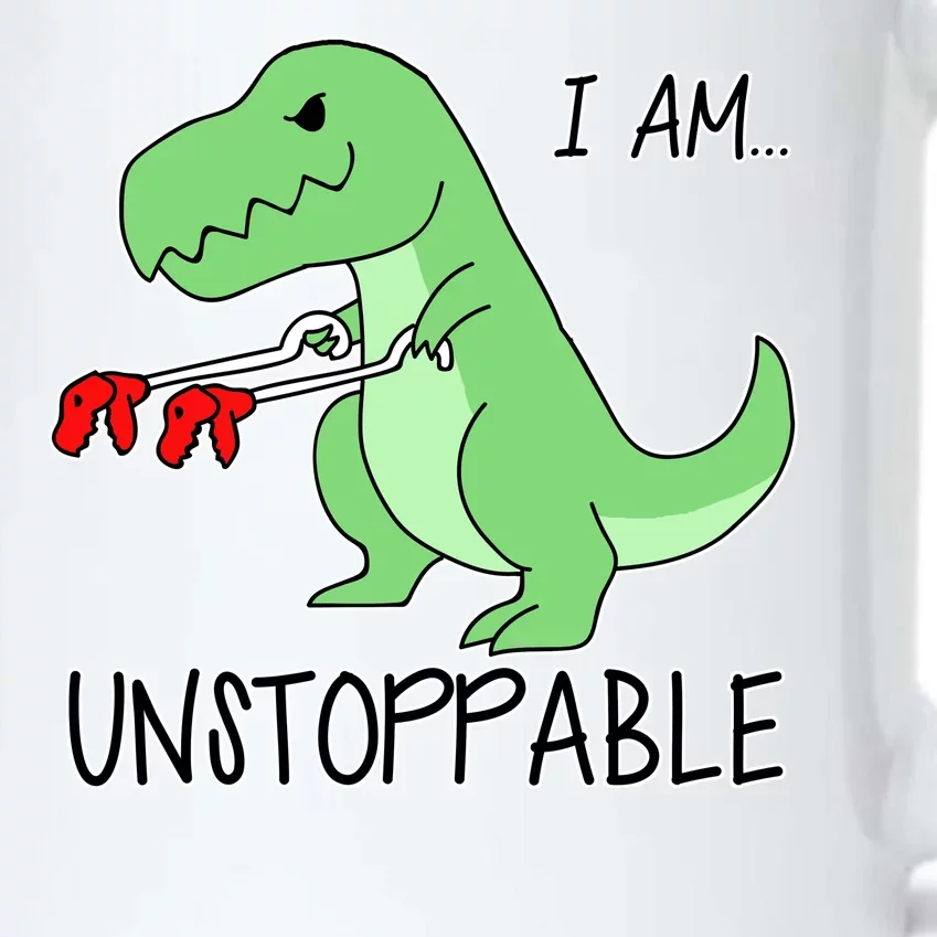 I Am Unstoppable Dinosaur Black Color Changing Mug