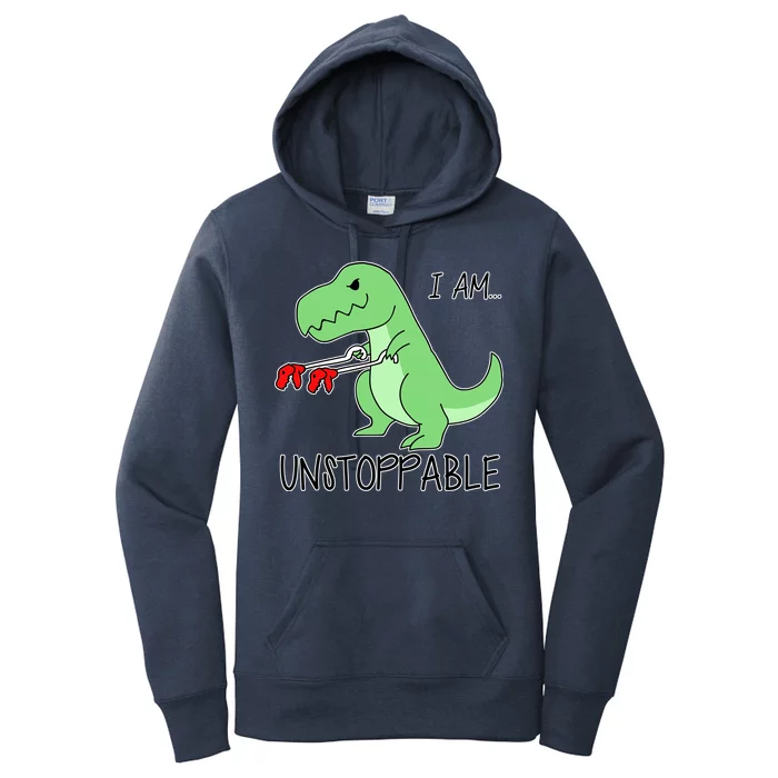 I Am Unstoppable Dinosaur Women's Pullover Hoodie