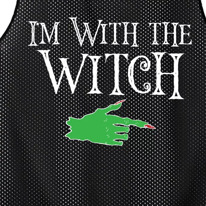 I Am With The Witch Mesh Reversible Basketball Jersey Tank