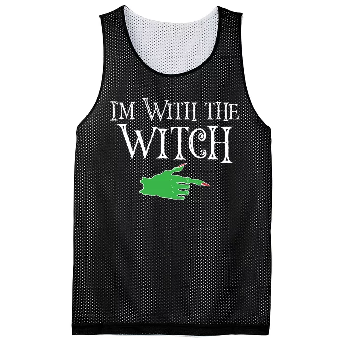 I Am With The Witch Mesh Reversible Basketball Jersey Tank