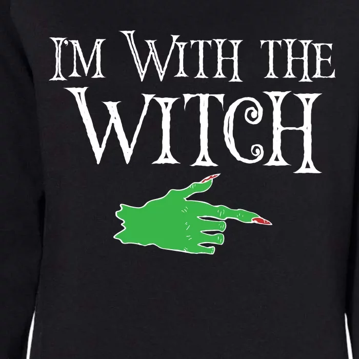 I Am With The Witch Womens California Wash Sweatshirt