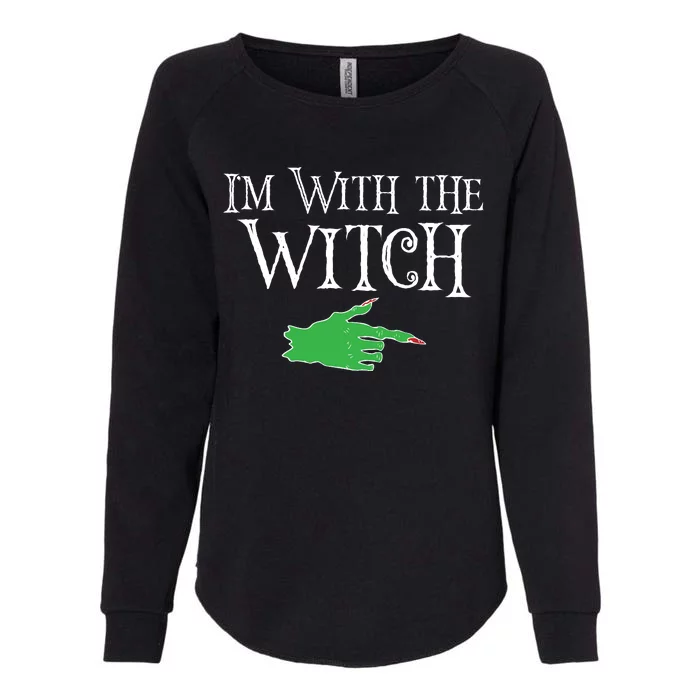 I Am With The Witch Womens California Wash Sweatshirt