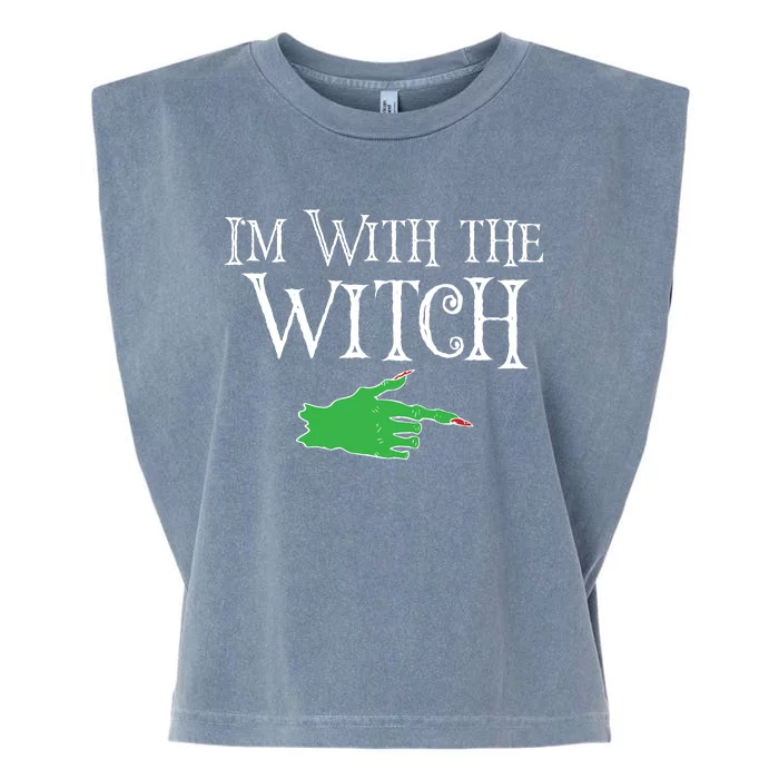 I Am With The Witch Garment-Dyed Women's Muscle Tee