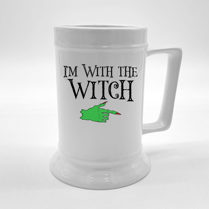 I Am With The Witch Front & Back Beer Stein