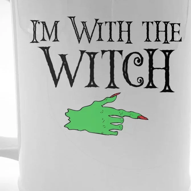 I Am With The Witch Front & Back Beer Stein