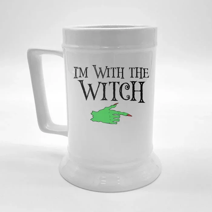 I Am With The Witch Front & Back Beer Stein