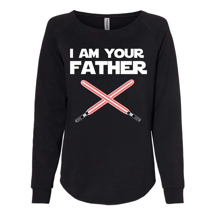 I Am Your Father Dad Lightsaber Womens California Wash Sweatshirt