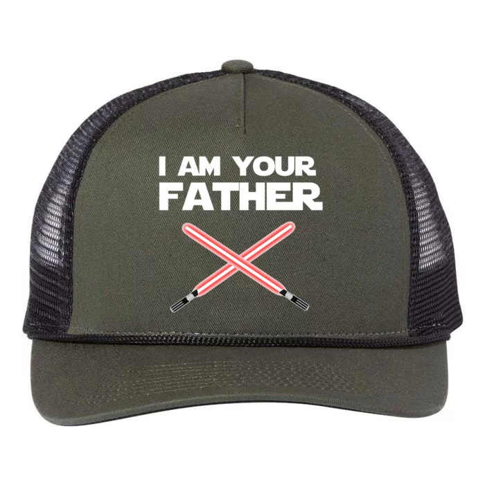 I Am Your Father Dad Lightsaber Retro Rope Trucker Hat Cap